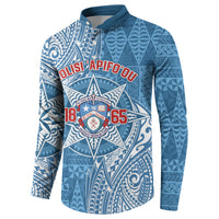 Personalised Tonga Apifo'ou College Button Sweatshirt Since 1865 Special Kupesi Pattern LT9 - Polynesian Pride