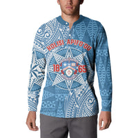 Personalised Tonga Apifo'ou College Button Sweatshirt Since 1865 Special Kupesi Pattern LT9 - Polynesian Pride