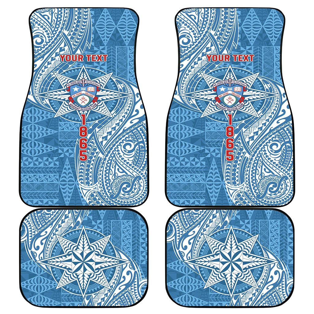 Personalised Tonga Apifo'ou College Car Mats Since 1865 Special Kupesi Pattern LT9 - Polynesian Pride