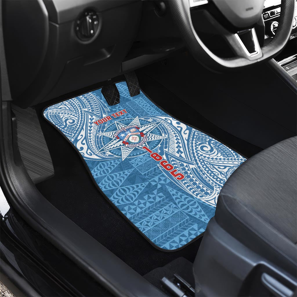 Personalised Tonga Apifo'ou College Car Mats Since 1865 Special Kupesi Pattern LT9 - Polynesian Pride