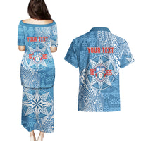 Personalised Tonga Apifo'ou College Couples Matching Puletasi and Hawaiian Shirt Since 1865 Special Kupesi Pattern LT9 - Polynesian Pride