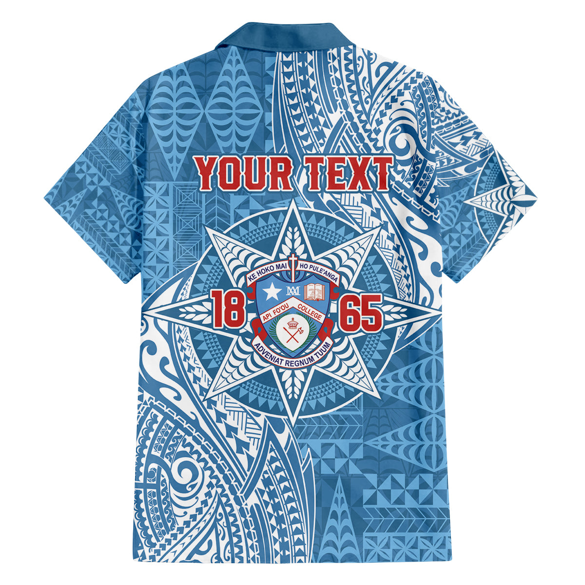 Personalised Tonga Apifo'ou College Family Matching Puletasi and Hawaiian Shirt Since 1865 Special Kupesi Pattern LT9 - Polynesian Pride