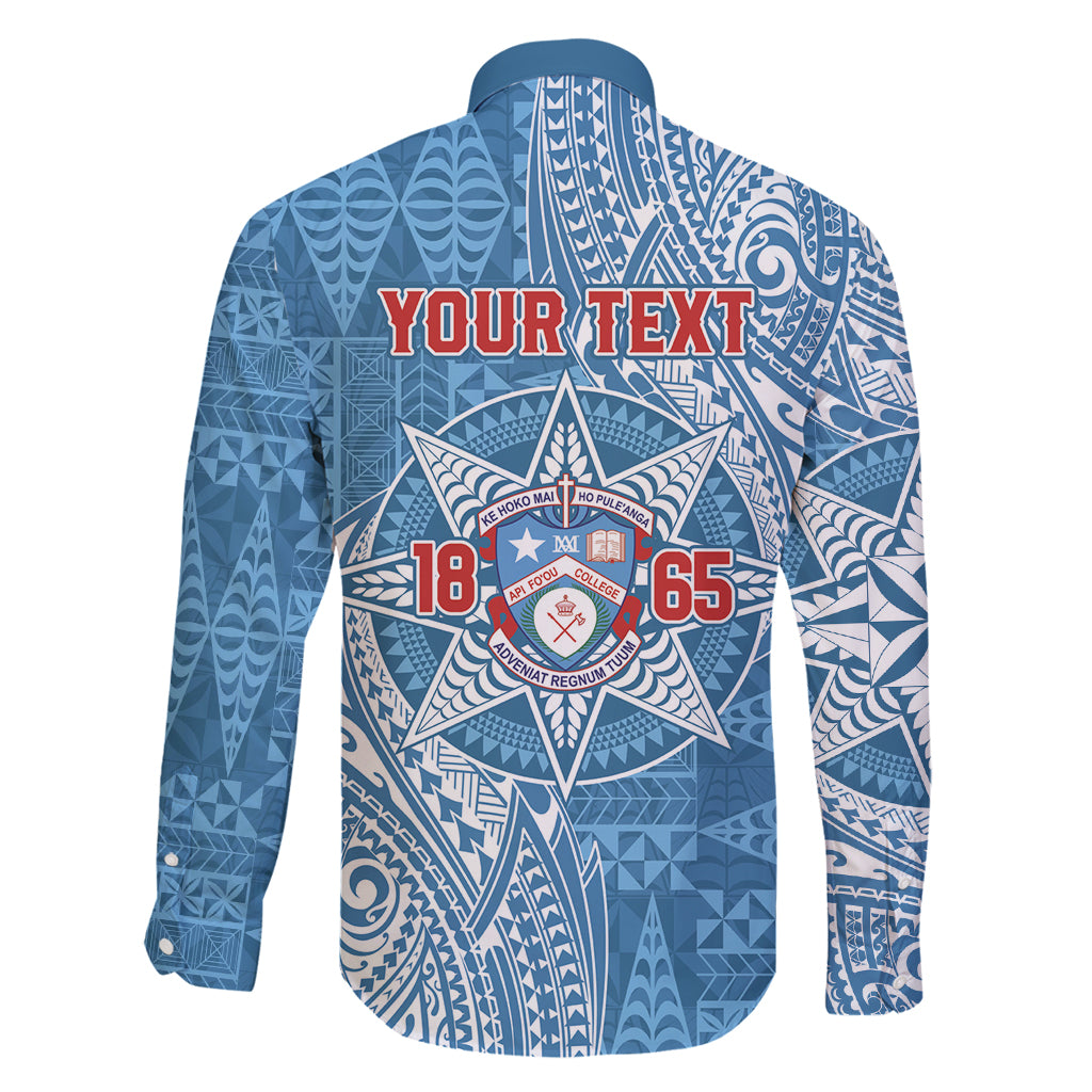 Personalised Tonga Apifo'ou College Family Matching Tank Maxi Dress and Hawaiian Shirt Since 1865 Special Kupesi Pattern