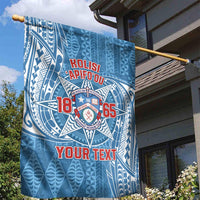 Personalised Tonga Apifo'ou College Garden Flag Since 1865 Special Kupesi Pattern LT9 - Polynesian Pride