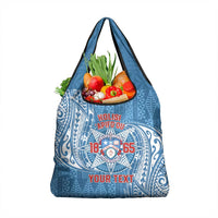 Personalised Tonga Apifo'ou College Grocery Bag Since 1865 Special Kupesi Pattern LT9 1-pack One Size Blue - Polynesian Pride