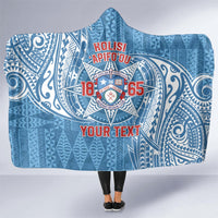 Personalised Tonga Apifo'ou College Hooded Blanket Since 1865 Special Kupesi Pattern LT9 - Polynesian Pride