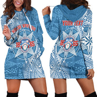 Personalised Tonga Apifo'ou College Hoodie Dress Since 1865 Special Kupesi Pattern LT9 - Polynesian Pride