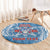 Personalised Tonga Apifo'ou College Round Carpet Since 1865 Special Kupesi Pattern