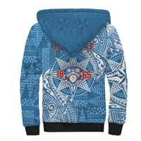Personalised Tonga Apifo'ou College Sherpa Hoodie Since 1865 Special Kupesi Pattern LT9 - Polynesian Pride