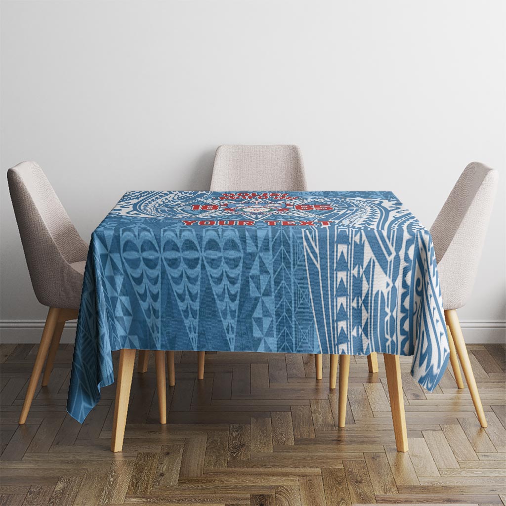 Personalised Tonga Apifo'ou College Tablecloth Since 1865 Special Kupesi Pattern LT9 - Polynesian Pride
