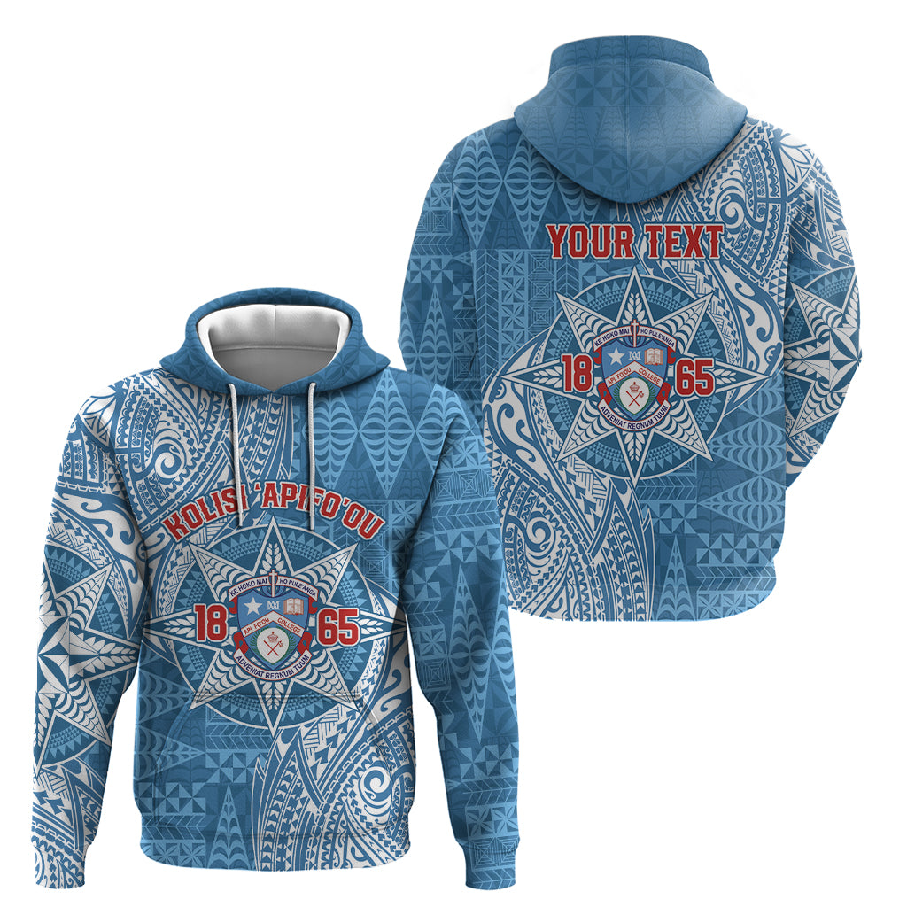 Personalised Tonga Apifo'ou College Zip Hoodie Since 1865 Special Kupesi Pattern