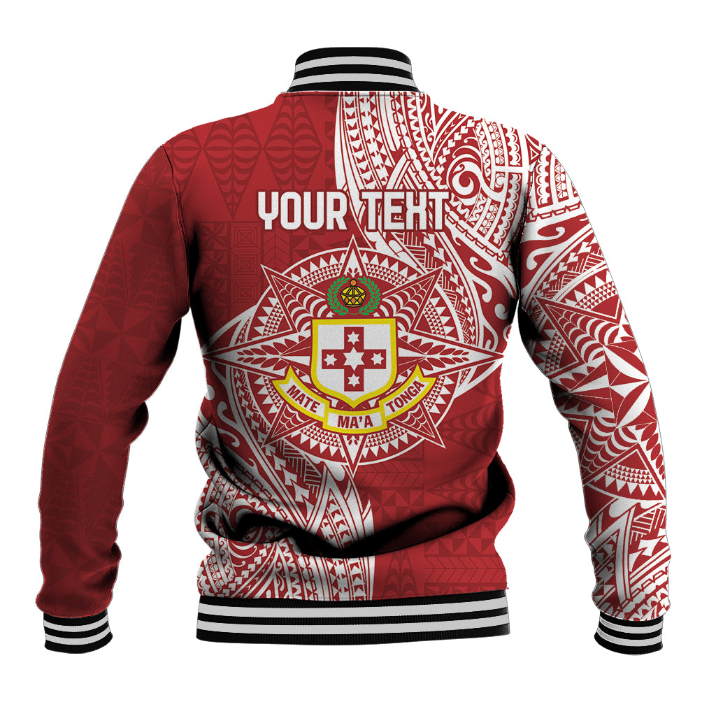 Personalised Kolisi Tonga Atele 142nd Anniversary Baseball Jacket Special Kupesi Pattern LT9 - Polynesian Pride