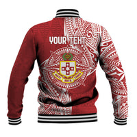 Personalised Kolisi Tonga Atele 142nd Anniversary Baseball Jacket Special Kupesi Pattern LT9 - Polynesian Pride