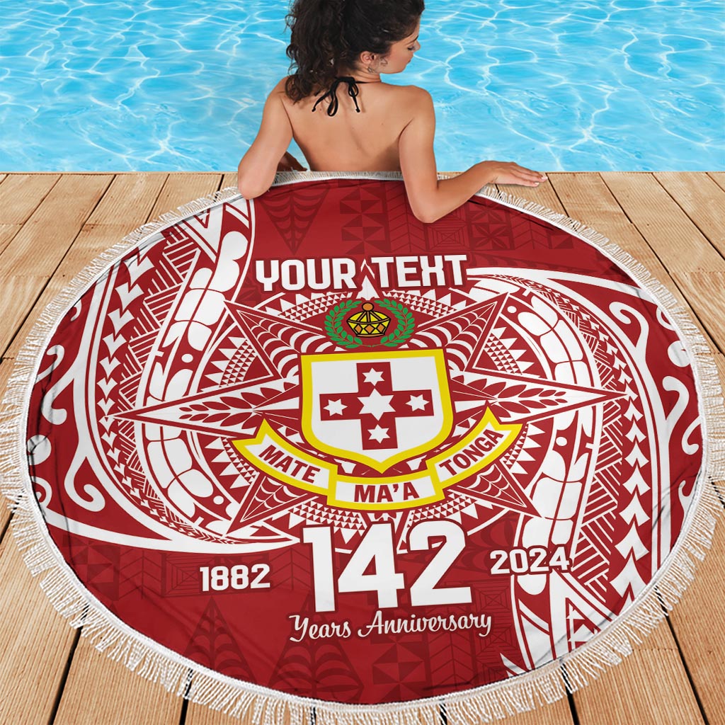 Personalised Kolisi Tonga Atele 142nd Anniversary Beach Blanket Special Kupesi Pattern LT9 - Polynesian Pride