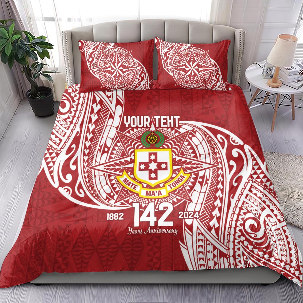 Personalised Kolisi Tonga Atele 142nd Anniversary Bedding Set Special Kupesi Pattern LT9 - Polynesian Pride