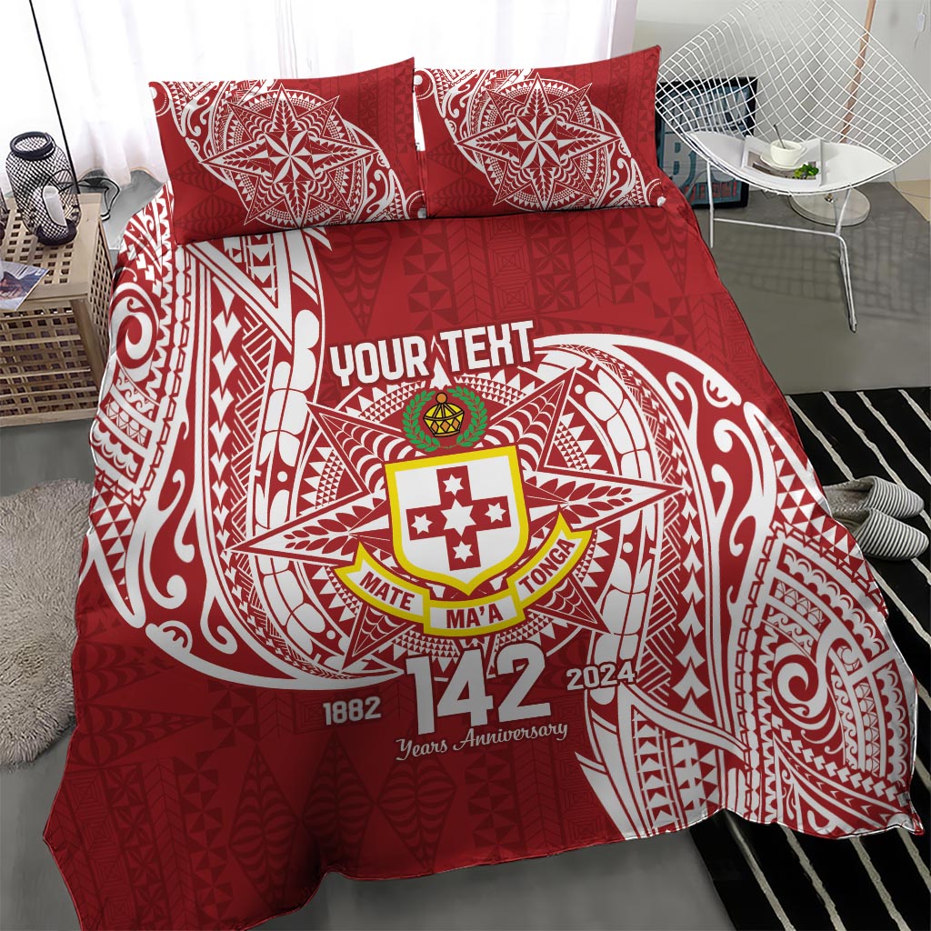 Personalised Kolisi Tonga Atele 142nd Anniversary Bedding Set Special Kupesi Pattern LT9 - Polynesian Pride