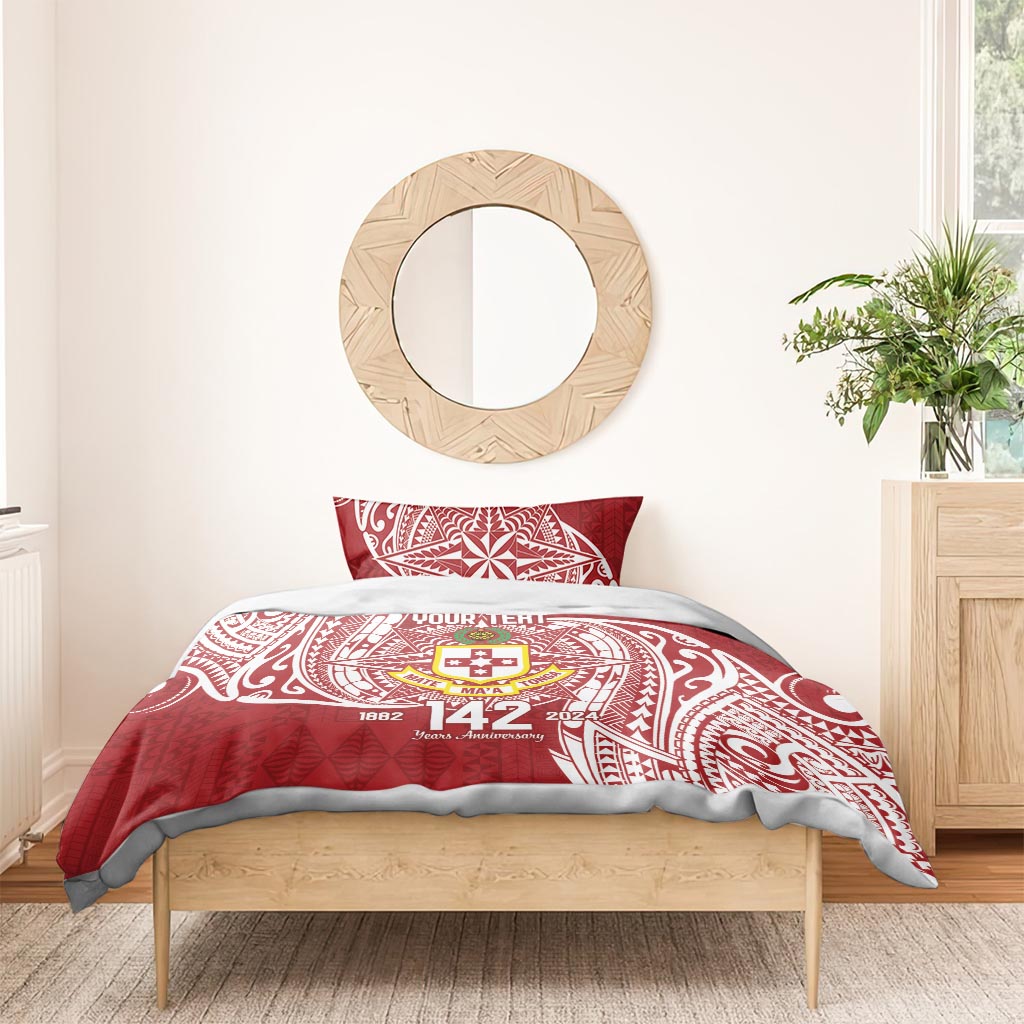 Personalised Kolisi Tonga Atele 142nd Anniversary Bedding Set Special Kupesi Pattern LT9 - Polynesian Pride