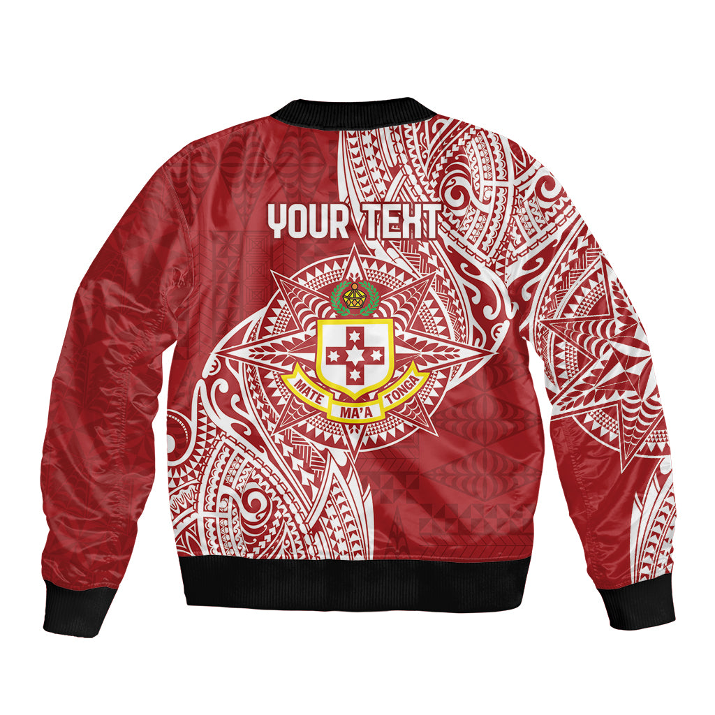 Personalised Kolisi Tonga Atele 142nd Anniversary Bomber Jacket Special Kupesi Pattern LT9 - Polynesian Pride