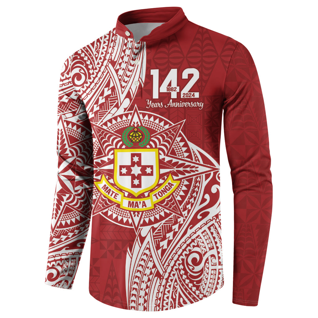 Personalised Kolisi Tonga Atele 142nd Anniversary Button Sweatshirt Special Kupesi Pattern LT9 - Polynesian Pride