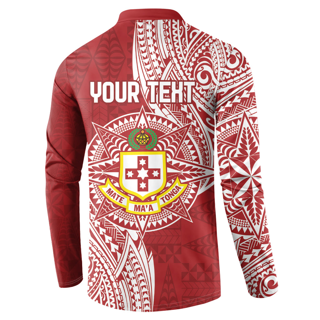 Personalised Kolisi Tonga Atele 142nd Anniversary Button Sweatshirt Special Kupesi Pattern LT9 - Polynesian Pride