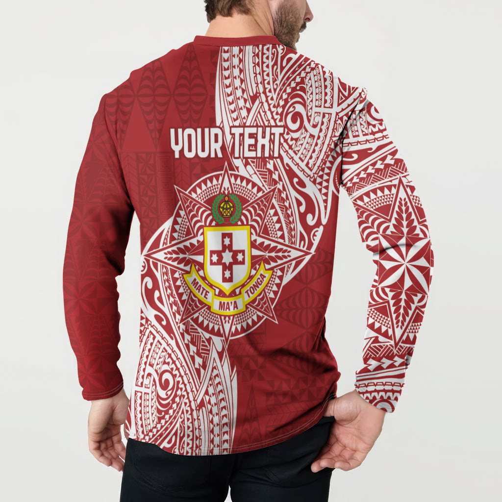 Personalised Kolisi Tonga Atele 142nd Anniversary Button Sweatshirt Special Kupesi Pattern LT9 - Polynesian Pride