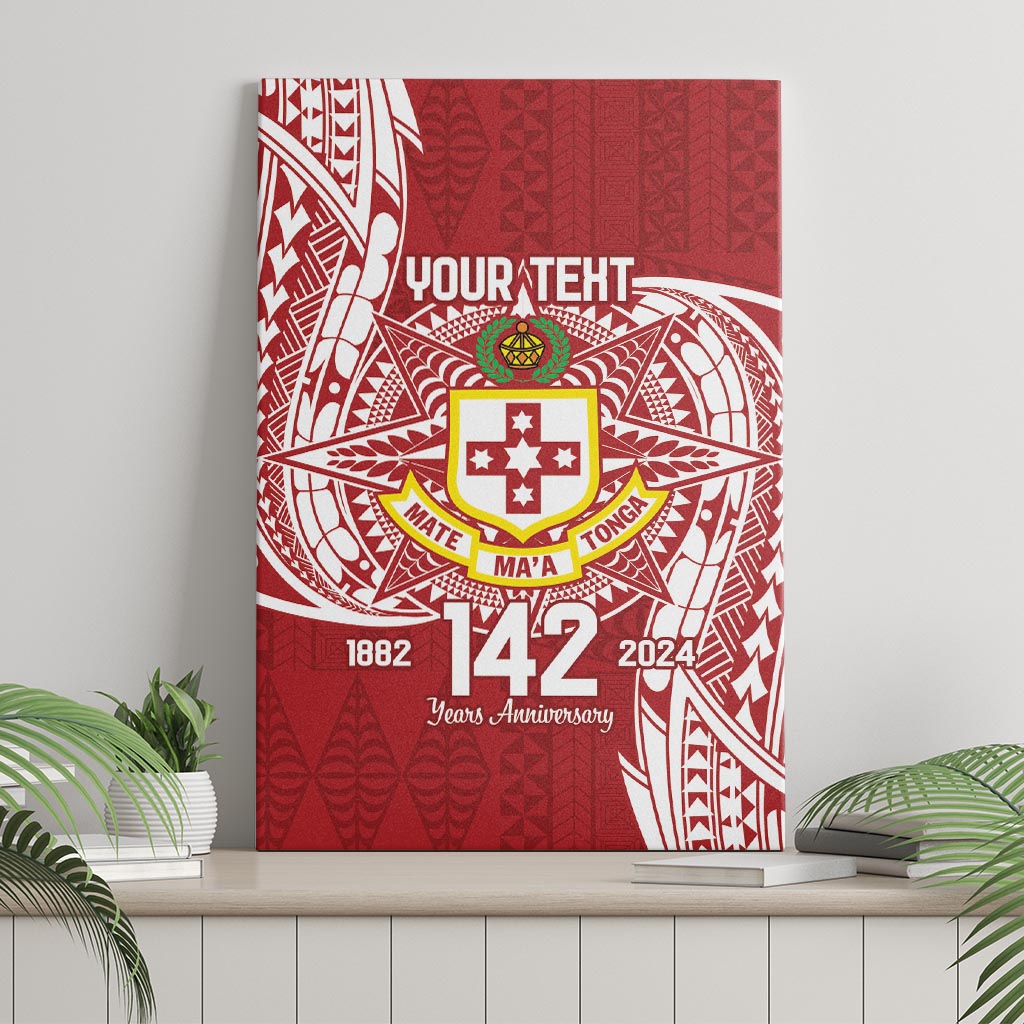 Personalised Kolisi Tonga Atele 142nd Anniversary Canvas Wall Art Special Kupesi Pattern LT9 - Polynesian Pride