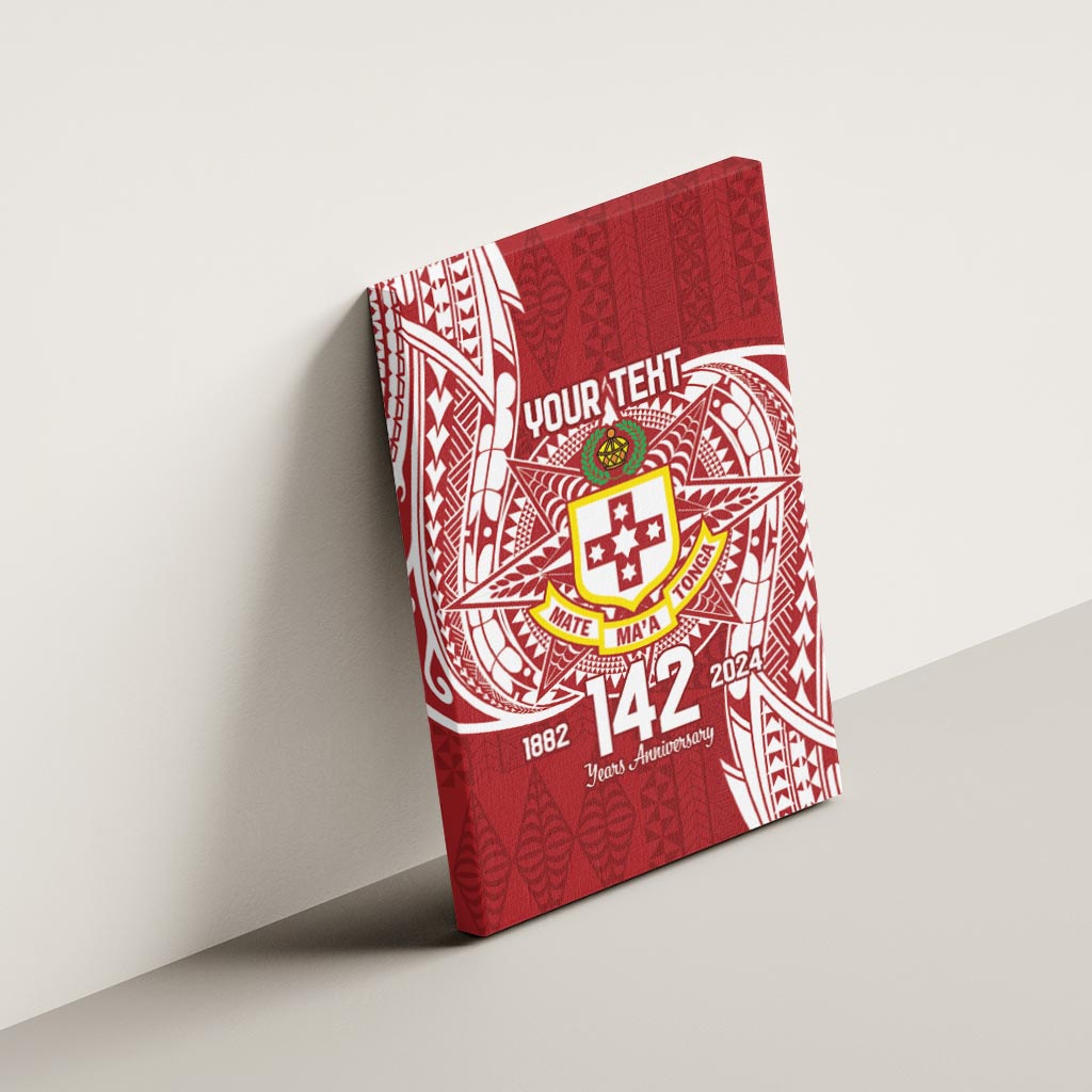 Personalised Kolisi Tonga Atele 142nd Anniversary Canvas Wall Art Special Kupesi Pattern LT9 - Polynesian Pride