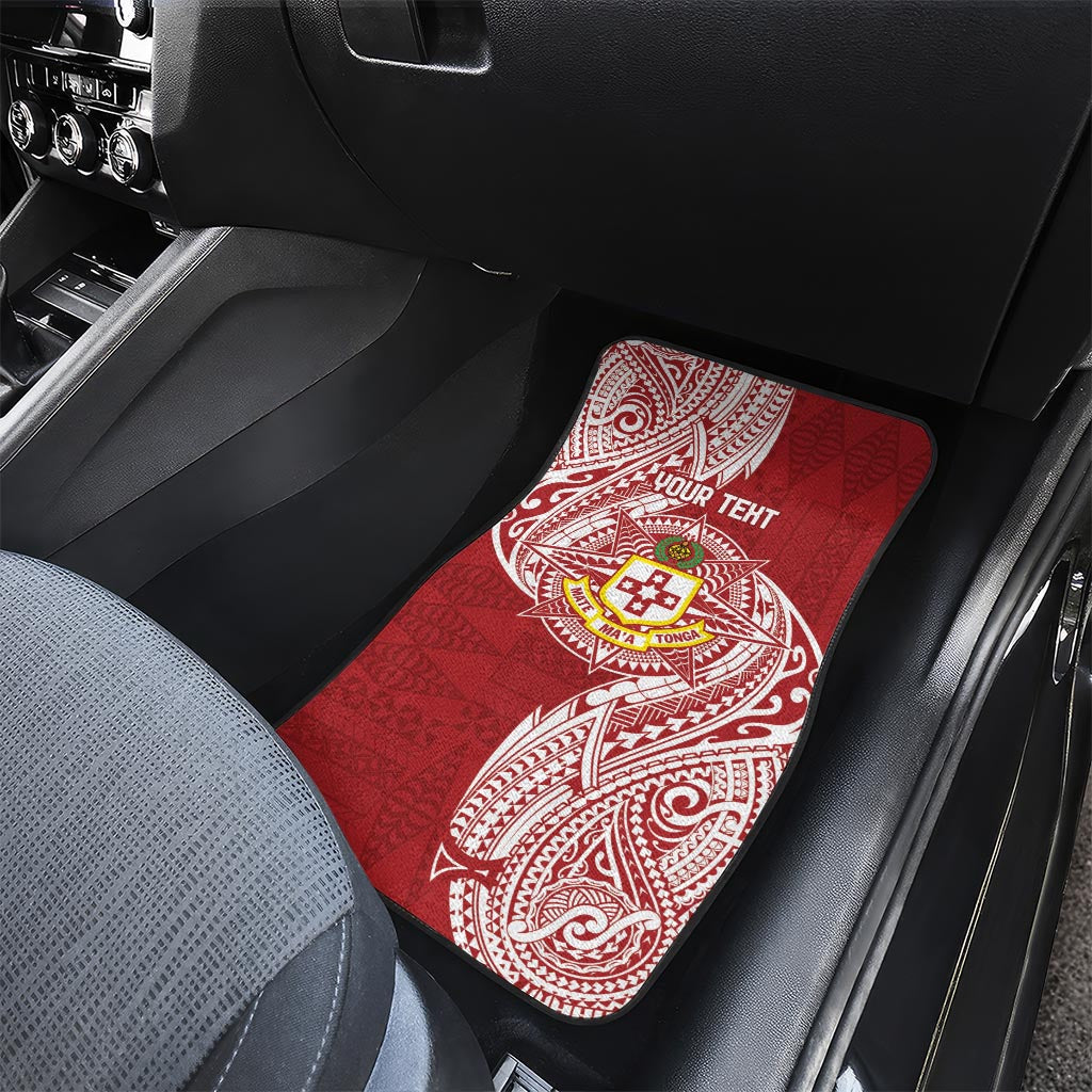Personalised Kolisi Tonga Atele 142nd Anniversary Car Mats Special Kupesi Pattern LT9 - Polynesian Pride