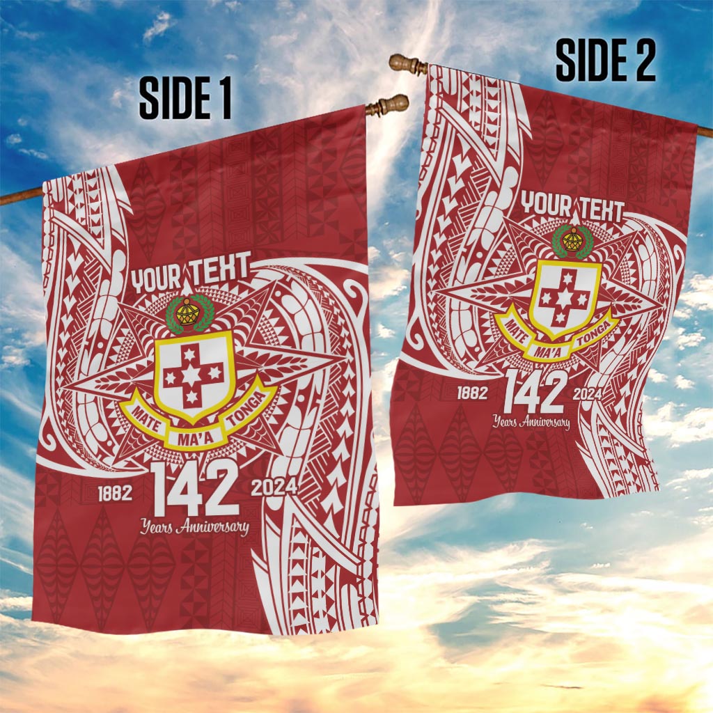 Personalised Kolisi Tonga Atele 142nd Anniversary Garden Flag Special Kupesi Pattern LT9 - Polynesian Pride