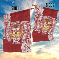 Personalised Kolisi Tonga Atele 142nd Anniversary Garden Flag Special Kupesi Pattern LT9 - Polynesian Pride