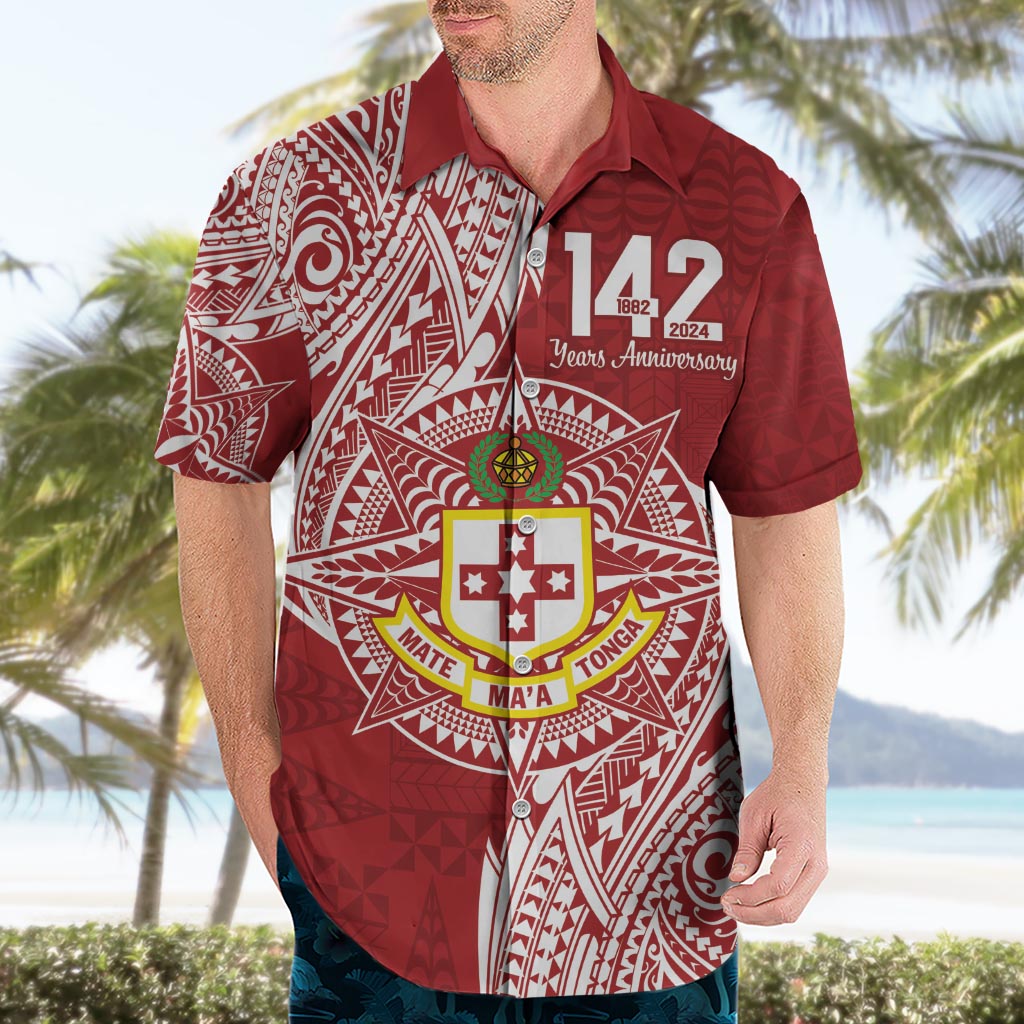Personalised Kolisi Tonga Atele 142nd Anniversary Hawaiian Shirt Special Kupesi Pattern LT9 - Polynesian Pride