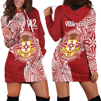 Personalised Kolisi Tonga Atele 142nd Anniversary Hoodie Dress Special Kupesi Pattern LT9 - Polynesian Pride