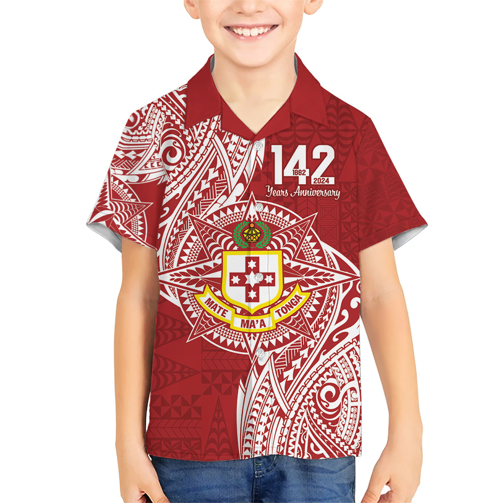 Personalised Kolisi Tonga Atele 142nd Anniversary Kid Hawaiian Shirt Special Kupesi Pattern