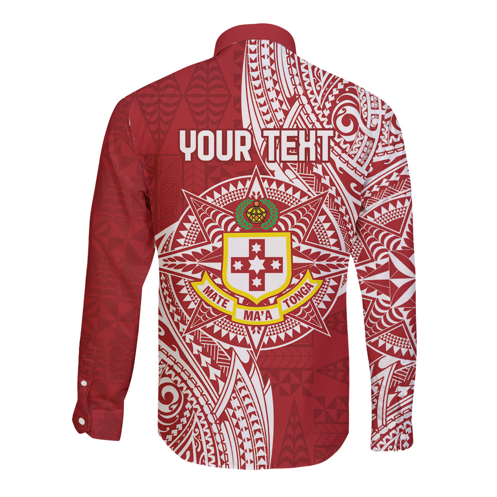 Personalised Kolisi Tonga Atele 142nd Anniversary Long Sleeve Button Shirt Special Kupesi Pattern LT9 - Polynesian Pride