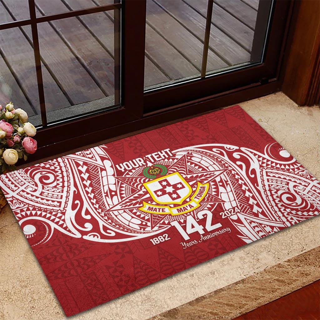 Personalised Kolisi Tonga Atele 142nd Anniversary Rubber Doormat Special Kupesi Pattern LT9 - Polynesian Pride