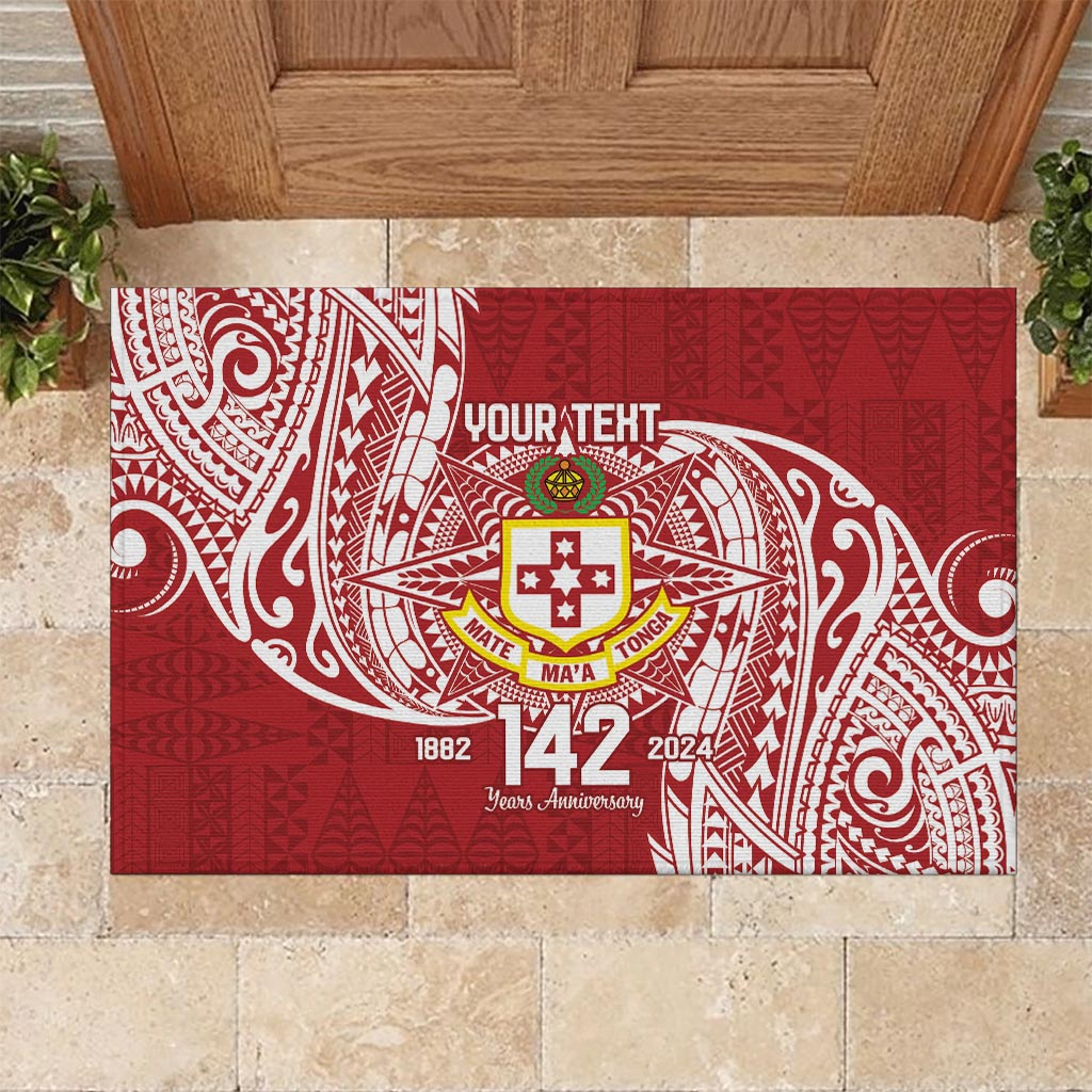 Personalised Kolisi Tonga Atele 142nd Anniversary Rubber Doormat Special Kupesi Pattern LT9 - Polynesian Pride