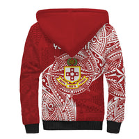 Personalised Kolisi Tonga Atele 142nd Anniversary Sherpa Hoodie Special Kupesi Pattern LT9 - Polynesian Pride