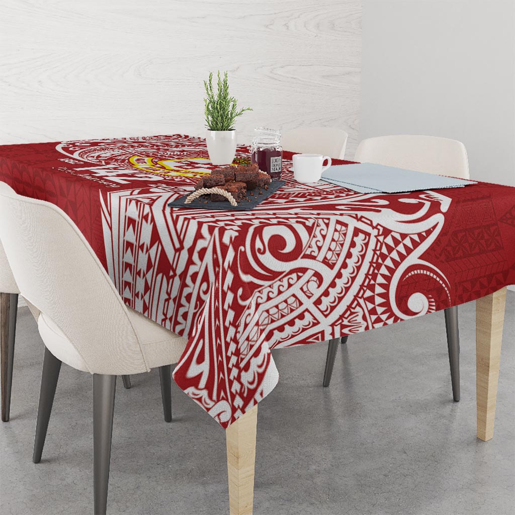 Personalised Kolisi Tonga Atele 142nd Anniversary Tablecloth Special Kupesi Pattern LT9 - Polynesian Pride