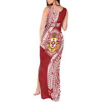 Personalised Kolisi Tonga Atele 142nd Anniversary Tank Maxi Dress Special Kupesi Pattern LT9 - Polynesian Pride
