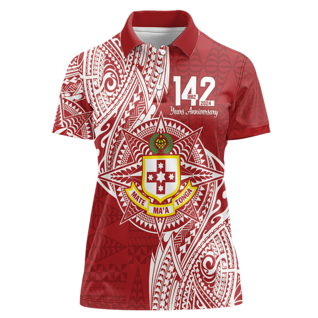 Personalised Kolisi Tonga Atele 142nd Anniversary Women Polo Shirt Special Kupesi Pattern