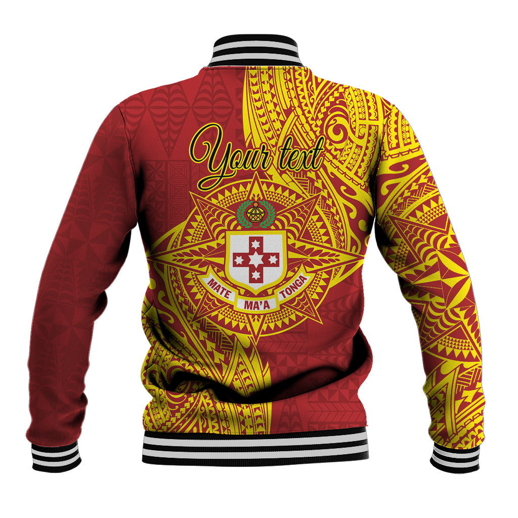 Personalised Kolisi Tonga Atele Baseball Jacket Since 1882 Simple Ngatu Pattern LT9 - Polynesian Pride