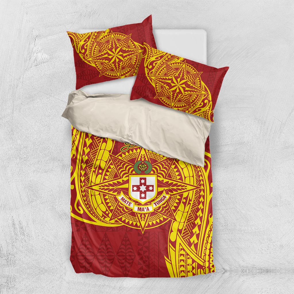 Personalised Kolisi Tonga Atele Bedding Set Since 1882 Simple Ngatu Pattern