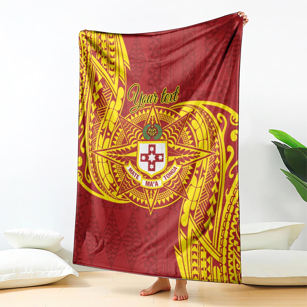 Personalised Kolisi Tonga Atele Blanket Since 1882 Simple Ngatu Pattern LT9 - Polynesian Pride