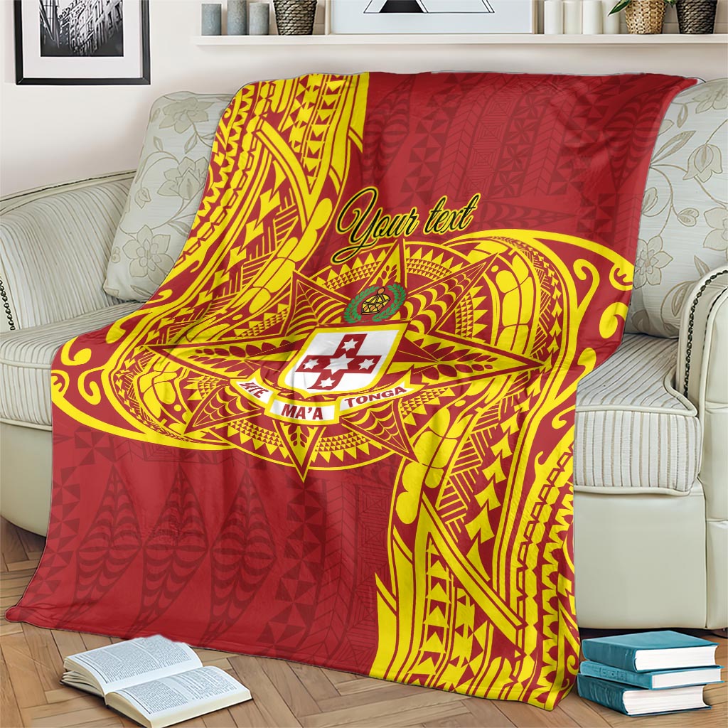 Personalised Kolisi Tonga Atele Blanket Since 1882 Simple Ngatu Pattern LT9 - Polynesian Pride