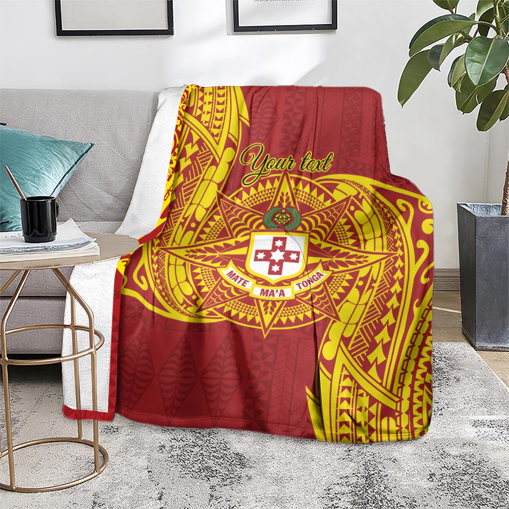 Personalised Kolisi Tonga Atele Blanket Since 1882 Simple Ngatu Pattern LT9 - Polynesian Pride