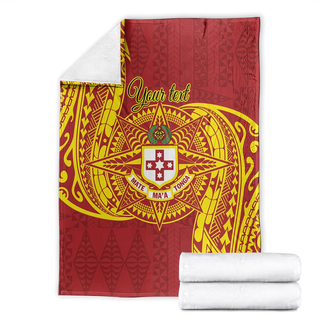 Personalised Kolisi Tonga Atele Blanket Since 1882 Simple Ngatu Pattern LT9 - Polynesian Pride