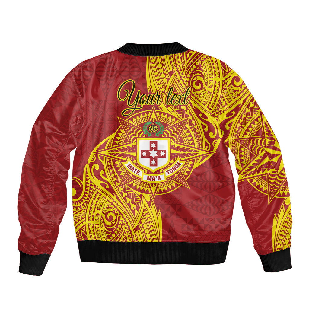 Personalised Kolisi Tonga Atele Bomber Jacket Since 1882 Simple Ngatu Pattern LT9 - Polynesian Pride