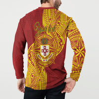 Personalised Kolisi Tonga Atele Button Sweatshirt Since 1882 Simple Ngatu Pattern LT9 - Polynesian Pride