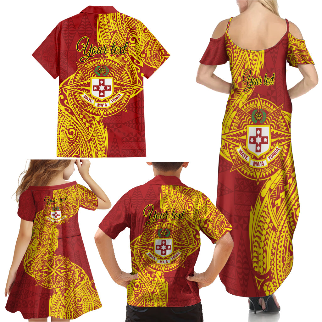Personalised Kolisi Tonga Atele Family Matching Summer Maxi Dress and Hawaiian Shirt Since 1882 Simple Ngatu Pattern LT9 - Polynesian Pride