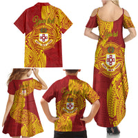 Personalised Kolisi Tonga Atele Family Matching Summer Maxi Dress and Hawaiian Shirt Since 1882 Simple Ngatu Pattern LT9 - Polynesian Pride